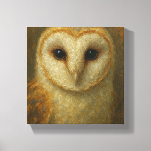 Barn Owl Portrait - Realistische Natur Leinwanddruck