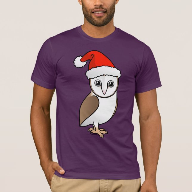 Barn Owl Santa T-Shirt (Vorderseite)