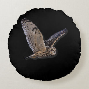 Barn Owl Spirit Animal Nature und Outdoor Lover Rundes Kissen