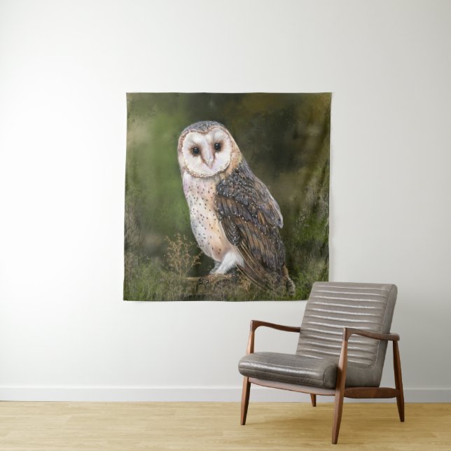 Barn Owl Tapestry Wandteppich (Beispiel)