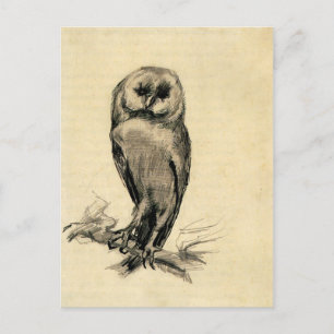 Barn Owl Von vorne gesehen von Vincent van Gogh Postkarte