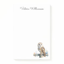 Barn Owl Wildlife Bird of Prey Custom Name