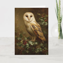Barn Own Christmas Feiertagskarte