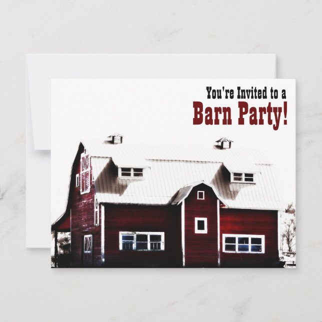 Barn Party - Country Style - Zusammentreffen Einladung (Vorderseite)