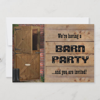 Barn Party Einladung (all text customizable)