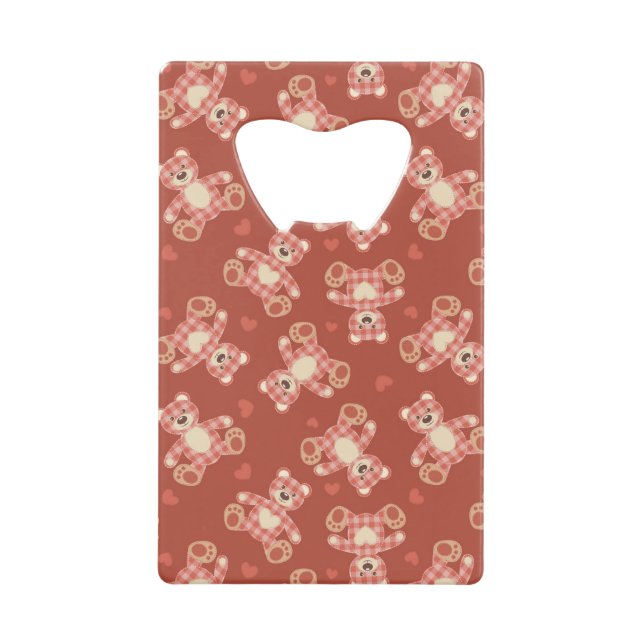 Bärn-Patchworkmuster Geldbeutel Flaschenöffner (Vorderseite)