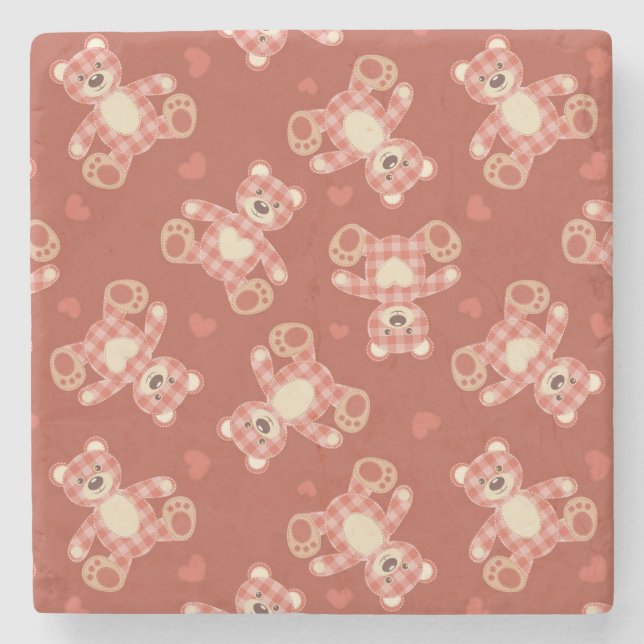 Bärn-Patchworkmuster Steinuntersetzer (Vorderseite)