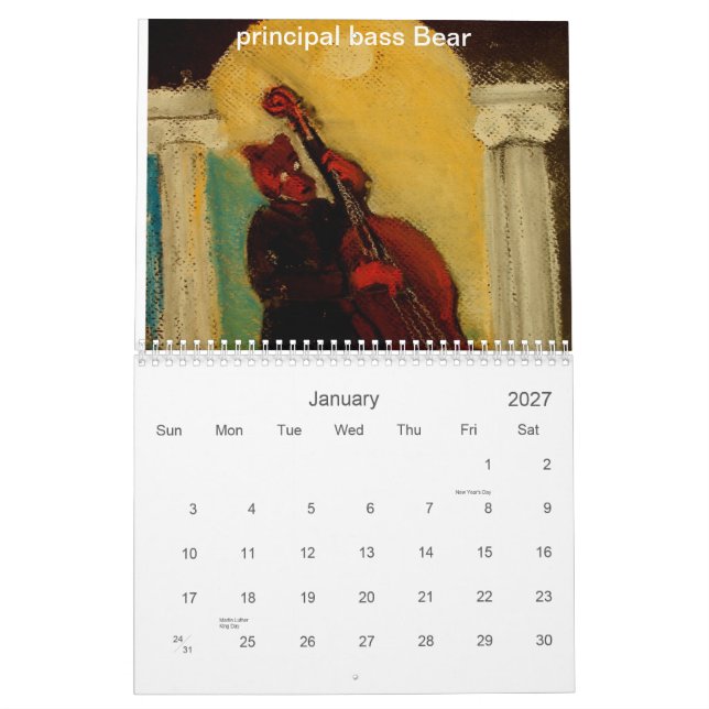 Bärn-philharmonisches Orchester Kalender (Jan 2027)