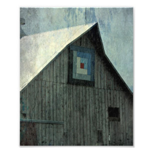 Barn Quilt Grunge Fotodruck