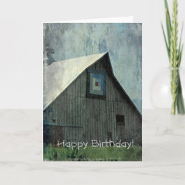 Barn Quilt Grunge, Geburtstag Karte
