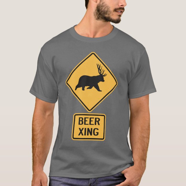 Bärn-Rotwild-Bier-Überfahrt T-Shirt (Vorderseite)