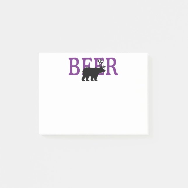 Bärn-Rotwild-oder Bier-Ikonen-Art Post-it Klebezettel (Vorderseite)