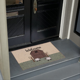 Barn Sheep Door Mat Fußmatte