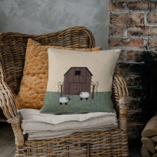 Barn Sheep Pillow Kissen