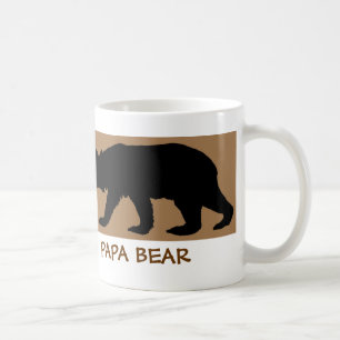 Bärn-Silhouette-Tasse liest: PAPA-BÄR Kaffeetasse