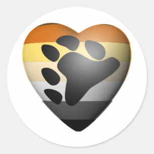 BÄRN-STOLZ-HERZ RUNDER AUFKLEBER