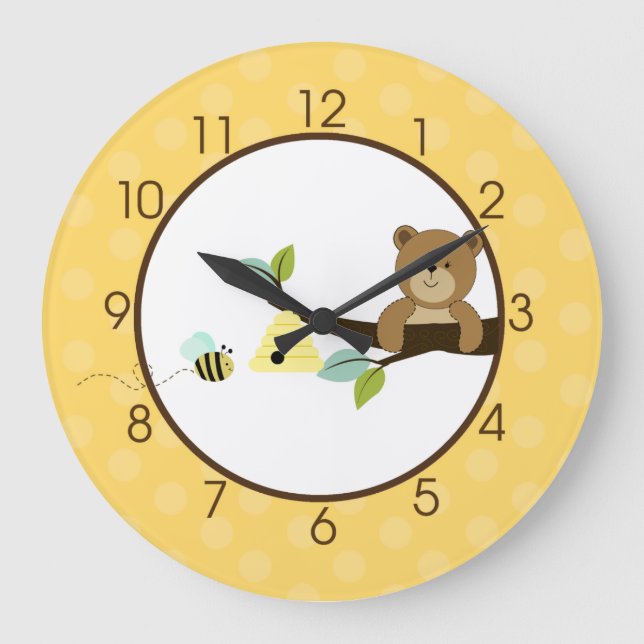 Bärn-und Bienen-Uhr Große Wanduhr (Vorderseite)