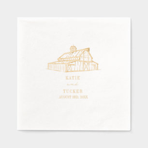 Barn Wedding Servietten Mit Folie