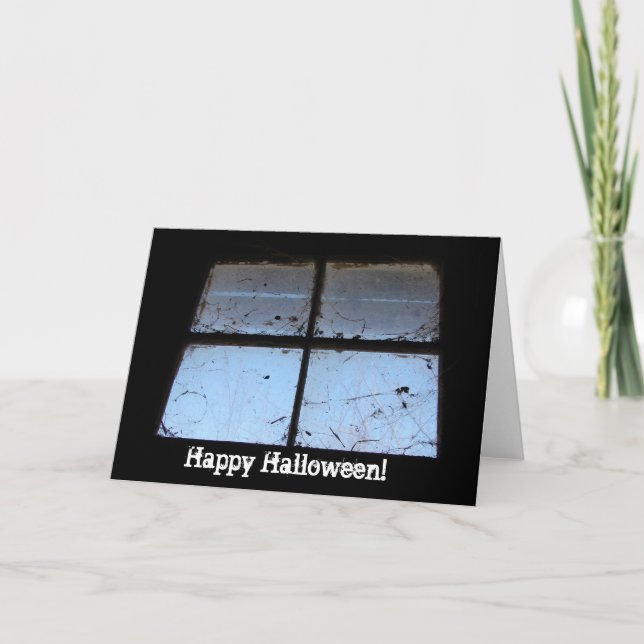 Barn Window Halloween Karte (Vorderseite)