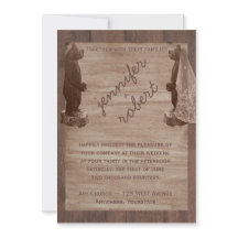 Barn Wood Bears Land Einladung Hochzeit