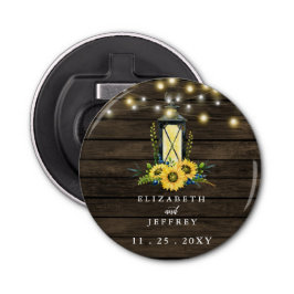 Barn Wood String Lights Sonnenblumen Hochzeit Flaschenöffner