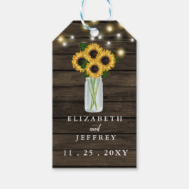 Barn Wood String Lights Sonnenblumen Wedding Gesch Geschenkanhänger