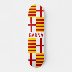Barna - Flagge von Barcelona Skateboard