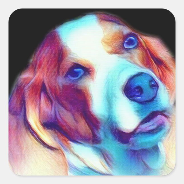 Barnaby Quadratischer Aufkleber (Vorderseite)