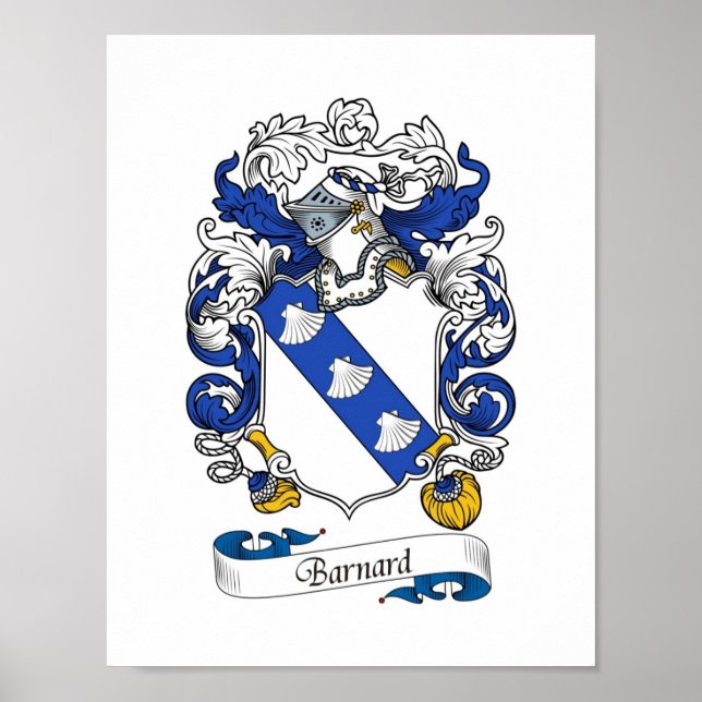 Barnard-Wappen/Familienwappen Poster (Vorne)