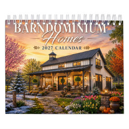 Barndominium-Häuser 2027 Kalender | Rustikale Land