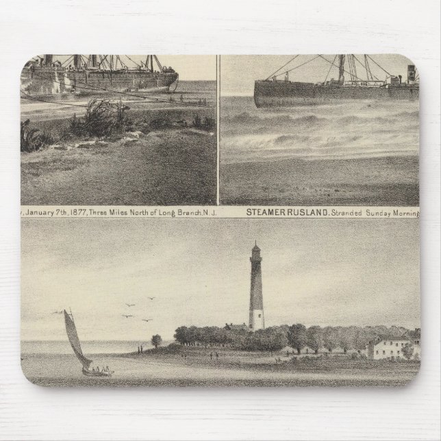 Barnegat Inlet Steamship Amerique Mousepad (Vorne)