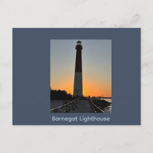 Barnegat Leuchtturm Sonnenuntergang Postkarte
