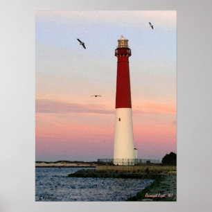 Barnegat Licht, Long Beach Insel, NJ Plakat