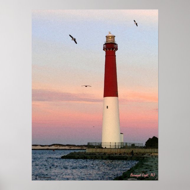 Barnegat Light , Long Beach Island, NJ Poster (Vorne)