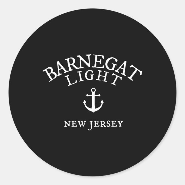 Barnegat Light New Jersey , Nj Nautical Sea Shirt  Runder Aufkleber (Vorderseite)