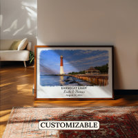 Barnegat Light New Jersey Poster, Aquarell