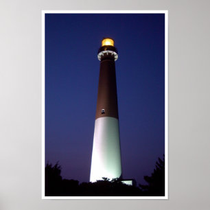 Barnegat Lighthouse in Night Poster