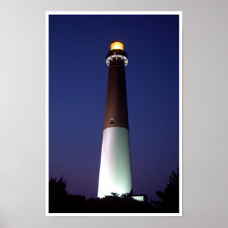 Barnegat Lighthouse in Night Poster