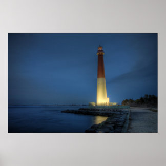 Barnegat Lighthouse in Night Poster