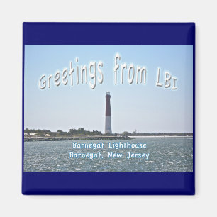 Barnegat Lighthouse LBI Greetings Magnet