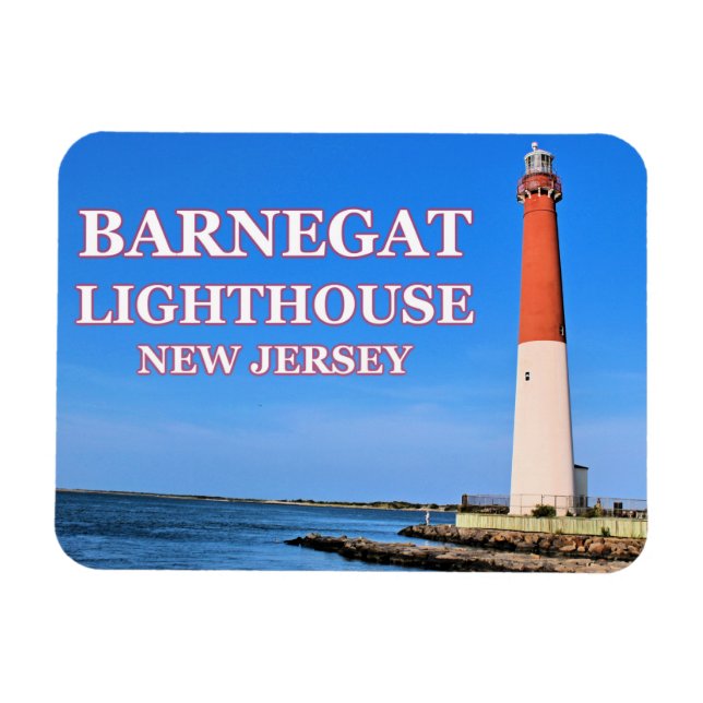 Barnegat Lighthouse, New Jersey Foto Magnet (Horizontal)