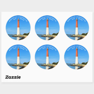 Barnegat Lighthouse, New Jersey Round Stickers
