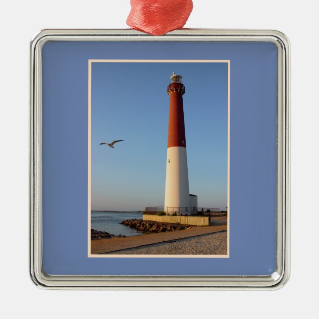 Barnegat Lighthouse Ornament Aus Metall (Vorne)