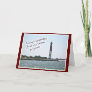 Barnegat Lighthouse Weihnachtskarte Feiertagskarte