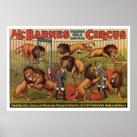 Barnes Circus Werbeplakat aus den 1920er Jahren
