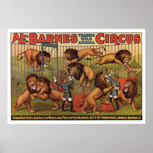 Barnes Circus Werbeplakat aus den 1920er Jahren Poster