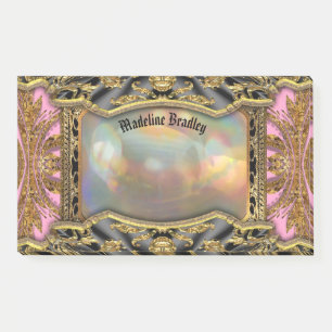 Barnetcue Schönes Barock-Monogramm Post-it Klebezettel
