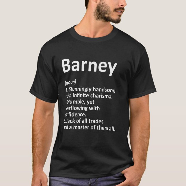 Barney Definition Personalisiert Name Funny Birthd T-Shirt (Vorderseite)