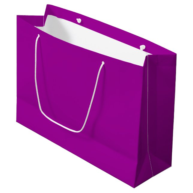 Barney lila (Vollfarbe) Große Geschenktüte (Vorderseite Schrägansicht)