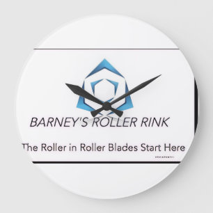 Barney Roller Rink Wall Clock Große Wanduhr